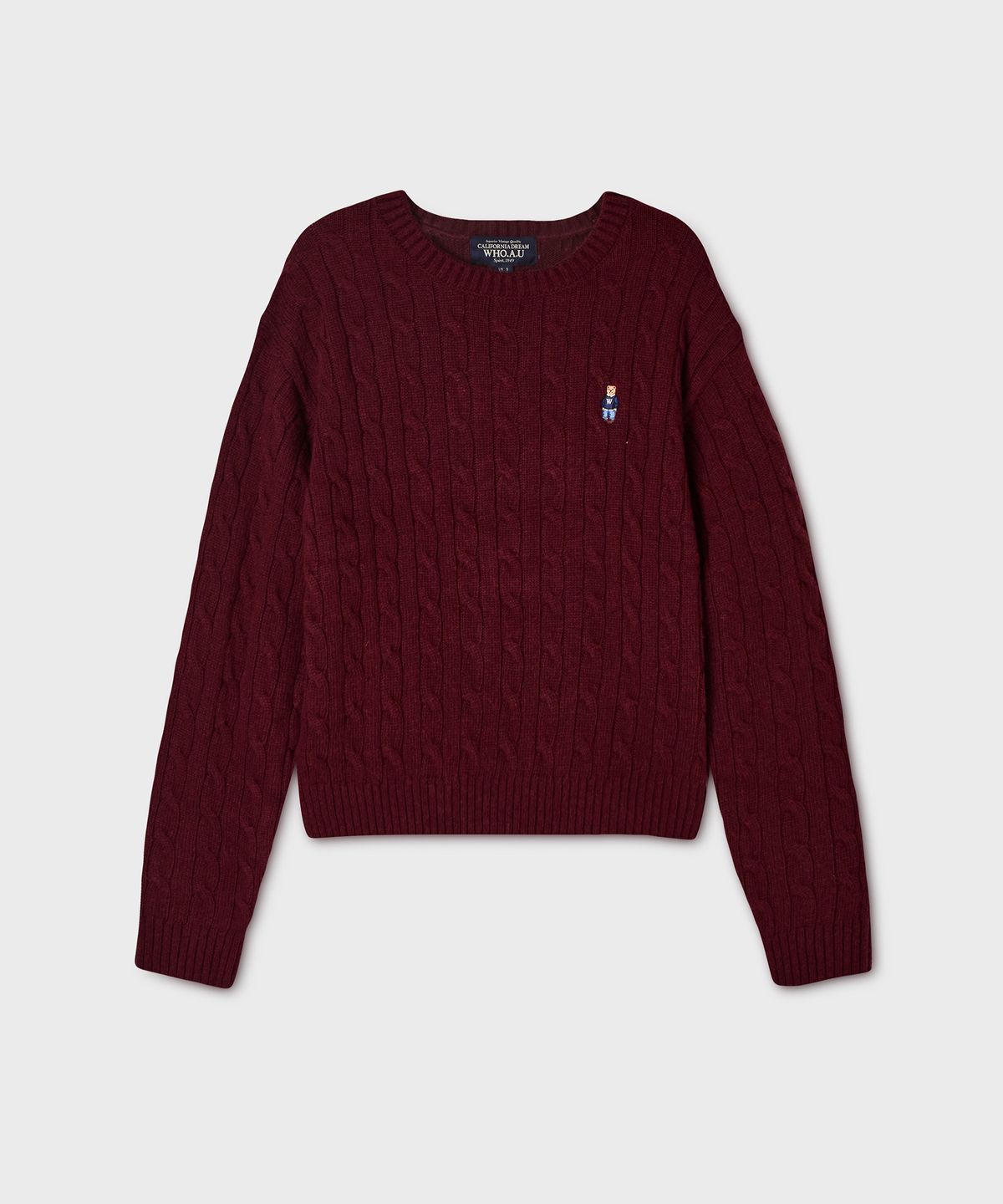 후아유(WHO.A.U) Steve Cable R-neck Pullover / WHKAG4921F