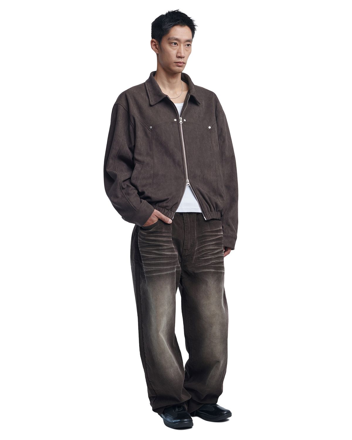노매뉴얼(NOMANUAL) W.S CORDUROY PANTS - BROWN
