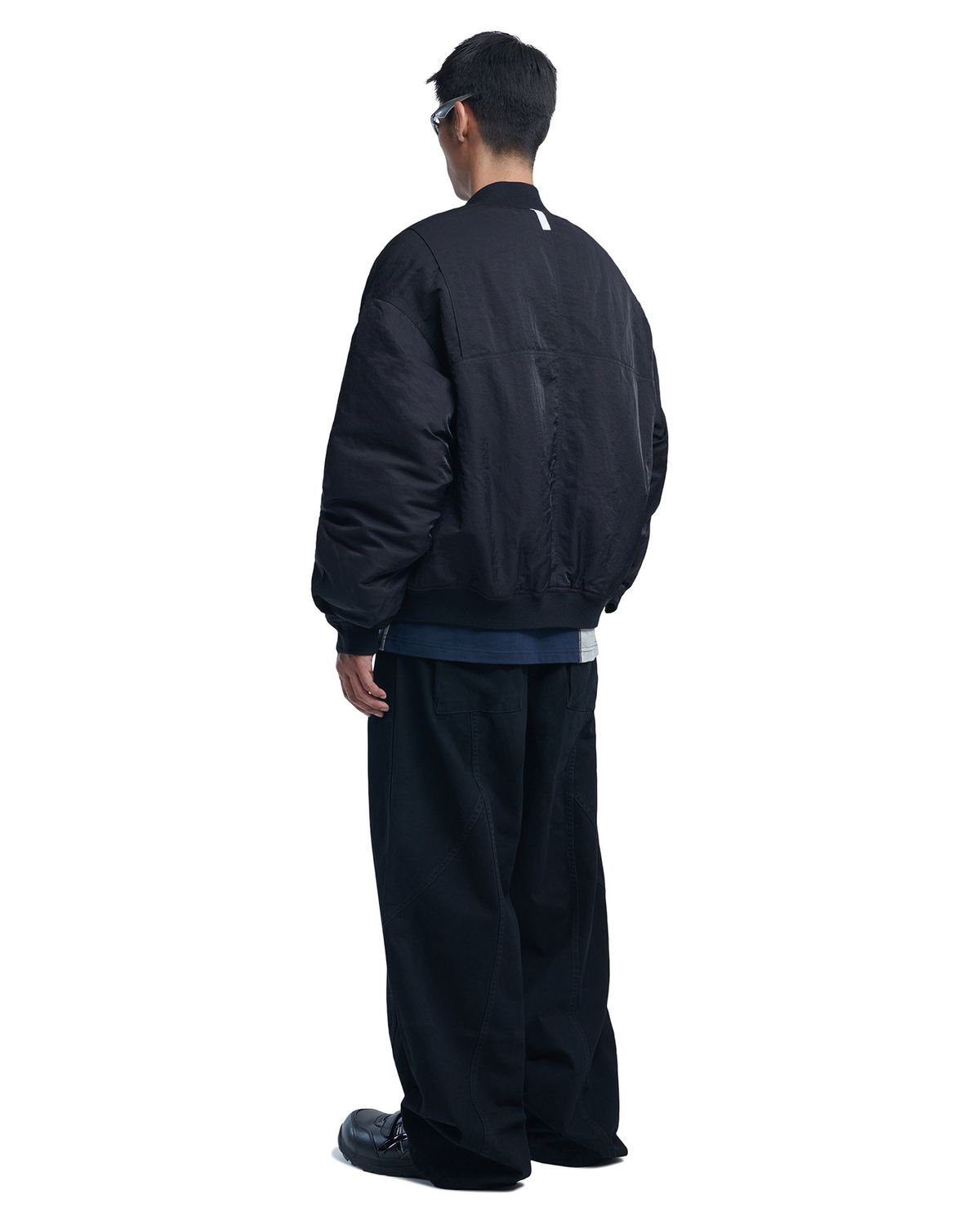 노매뉴얼(NOMANUAL) OVERSIZED V.C PANTS - WASHED BLACK