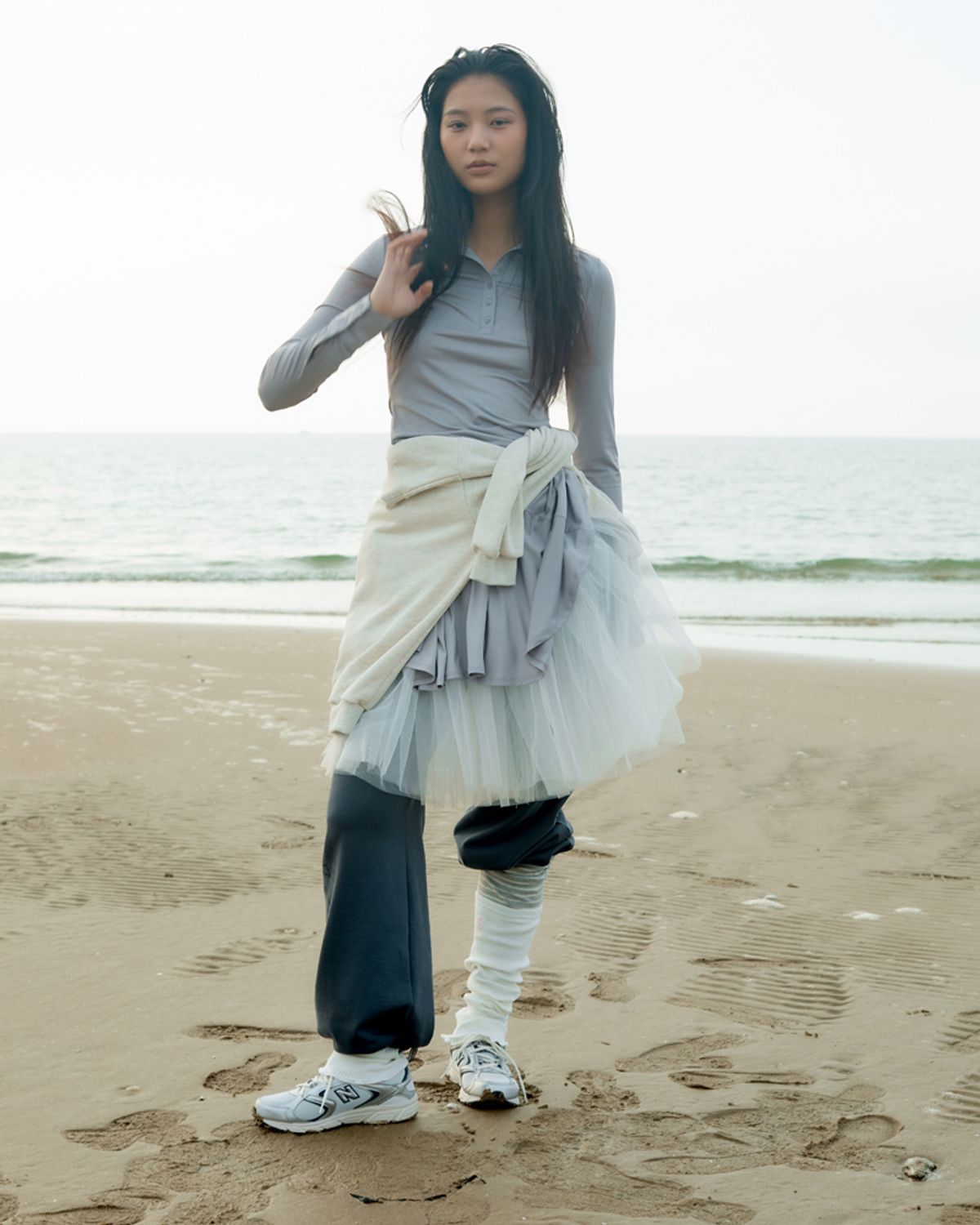 큐피도(KUPIDO) Daisy shirts dress _ grey