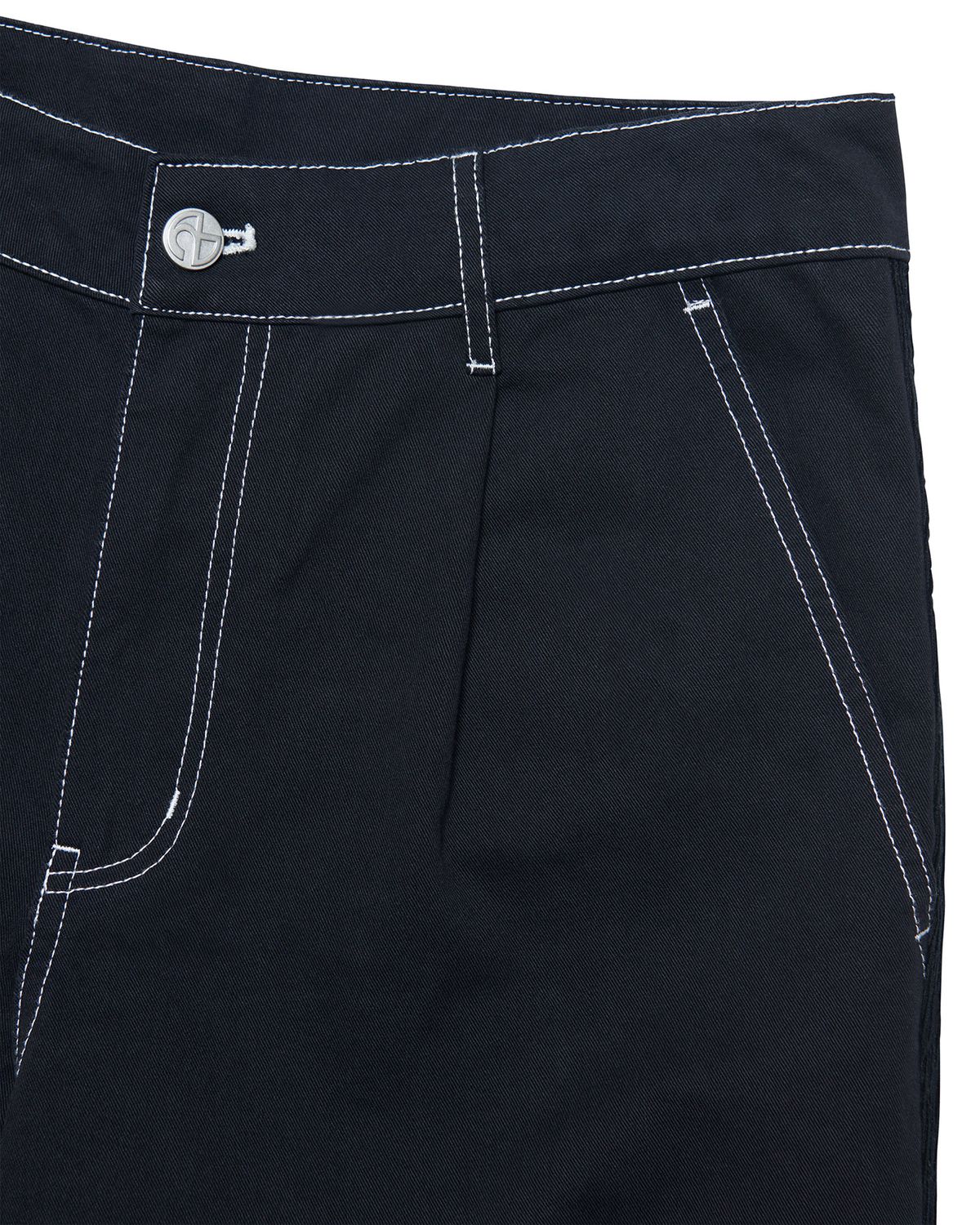 노매뉴얼(NOMANUAL) HALF & HALF CORDUROY PANTS - BLACK