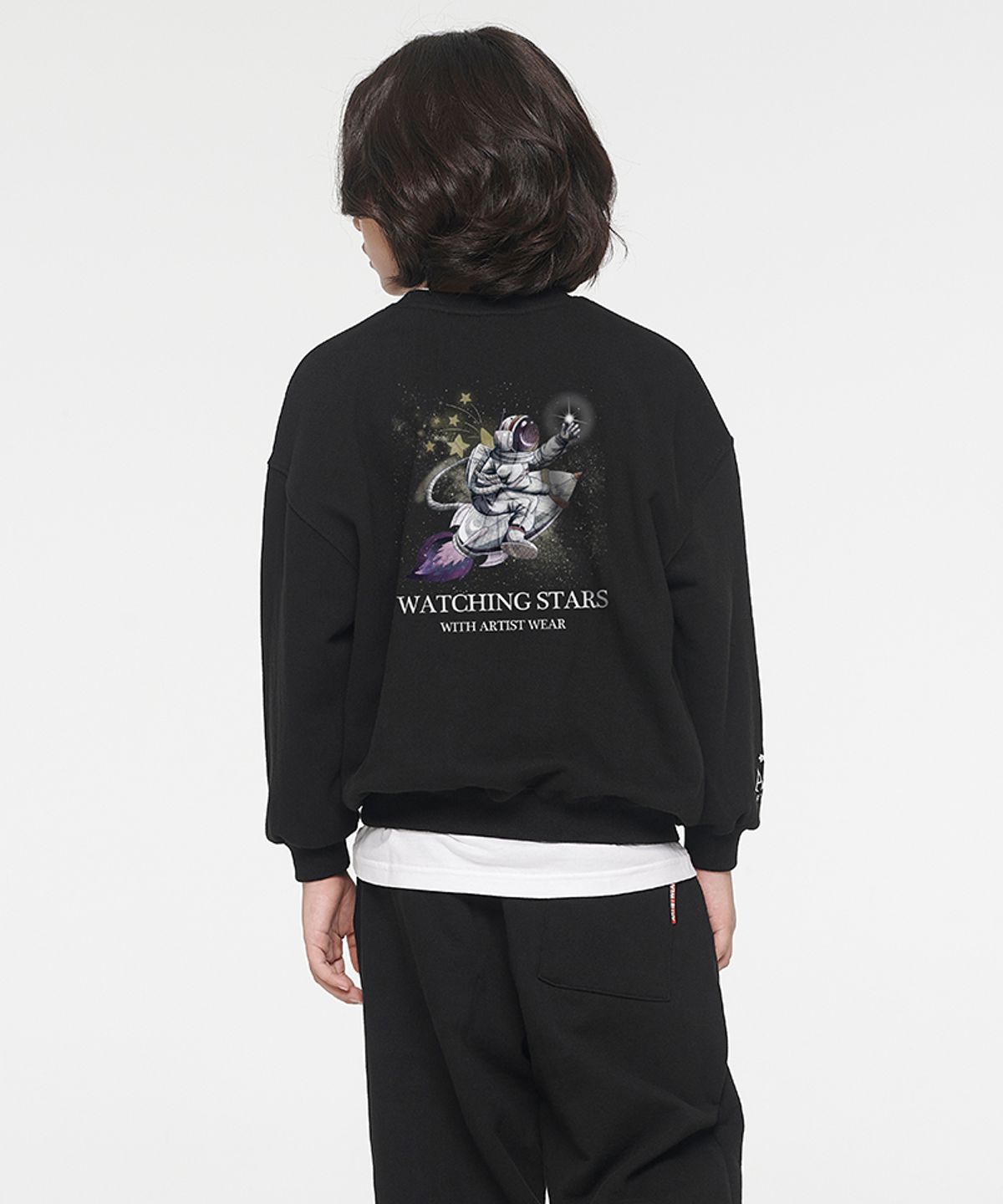 아티스트웨어 키즈(ARTISTWEARKIDS) [ATW] 키즈 워칭스타 셋업_BK