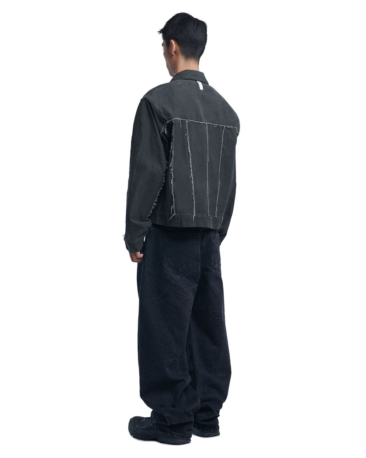 노매뉴얼(NOMANUAL) B.D WIDE DENIM PANTS - BLACK