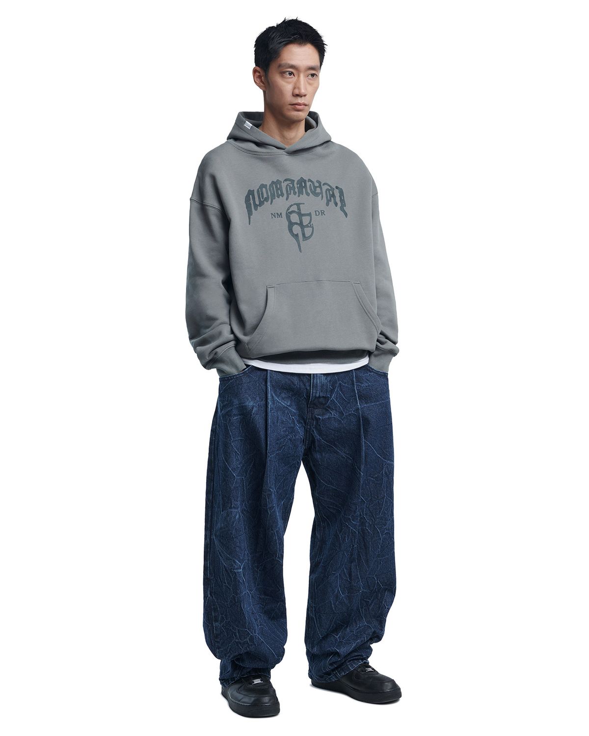 노매뉴얼(NOMANUAL) B.D WIDE DENIM PANTS - BLUE