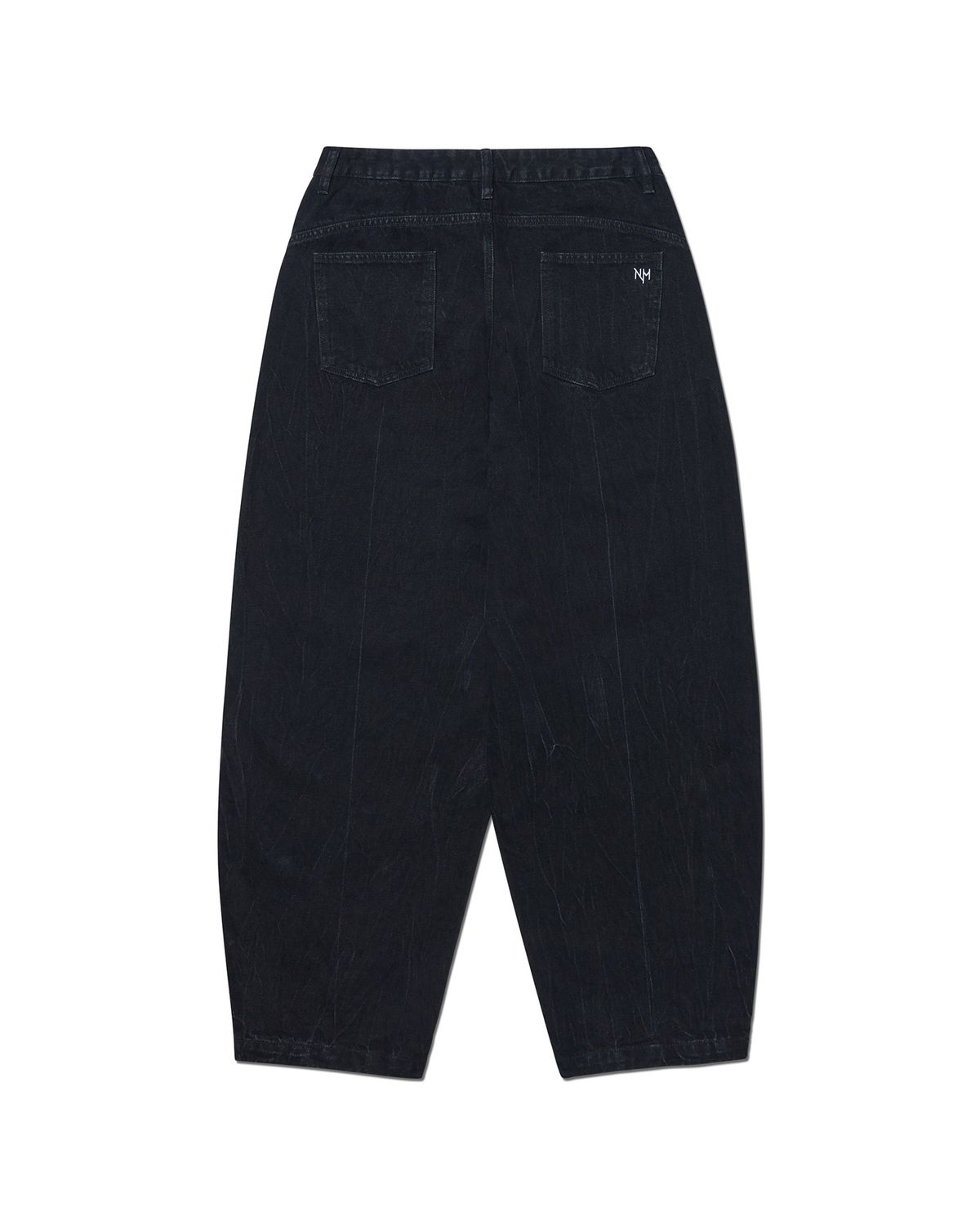 노매뉴얼(NOMANUAL) C.W WIDE DENIM PANTS - BLACK
