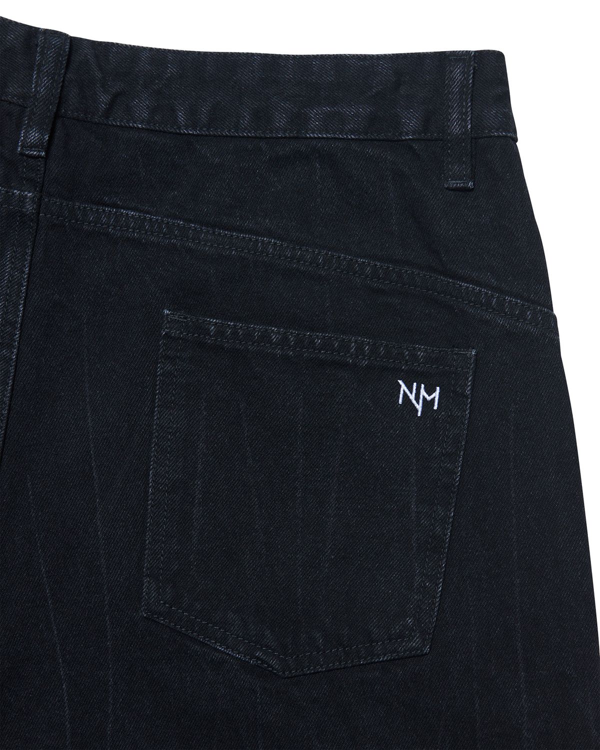 노매뉴얼(NOMANUAL) C.W WIDE DENIM PANTS - BLACK