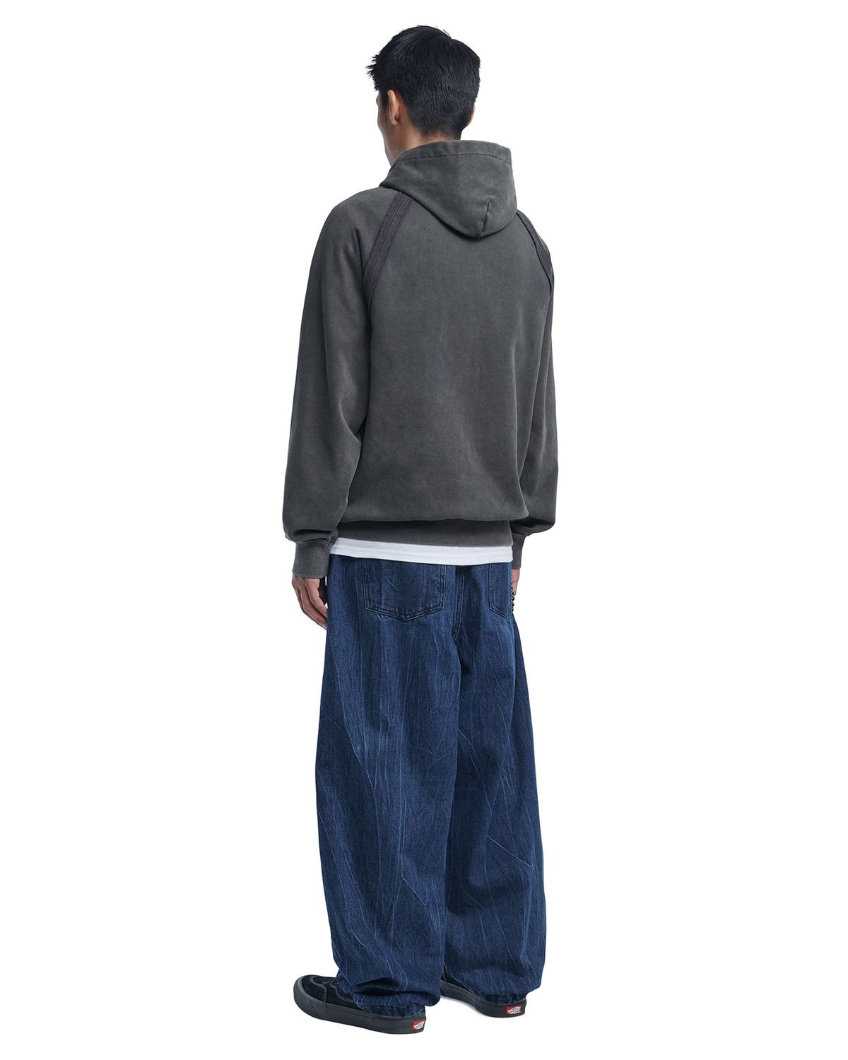 노매뉴얼(NOMANUAL) C.W WIDE DENIM PANTS - WASHED BLUE