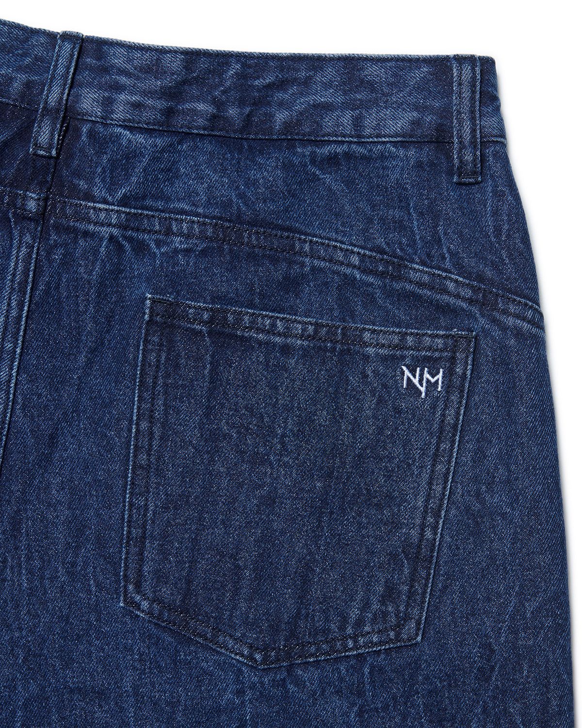 노매뉴얼(NOMANUAL) C.W WIDE DENIM PANTS - WASHED BLUE