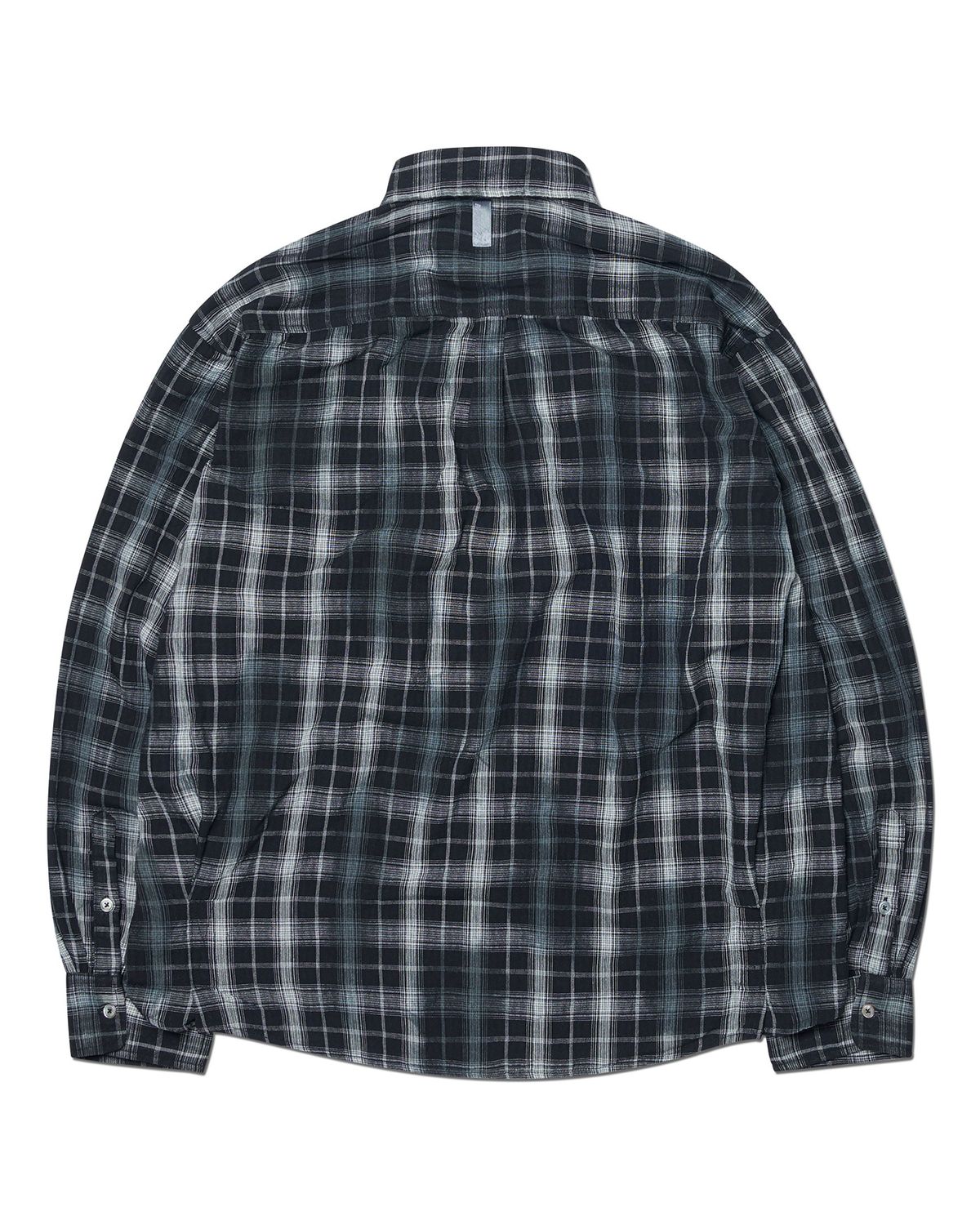노매뉴얼(NOMANUAL) O.D CHECK SHIRT - BLACK