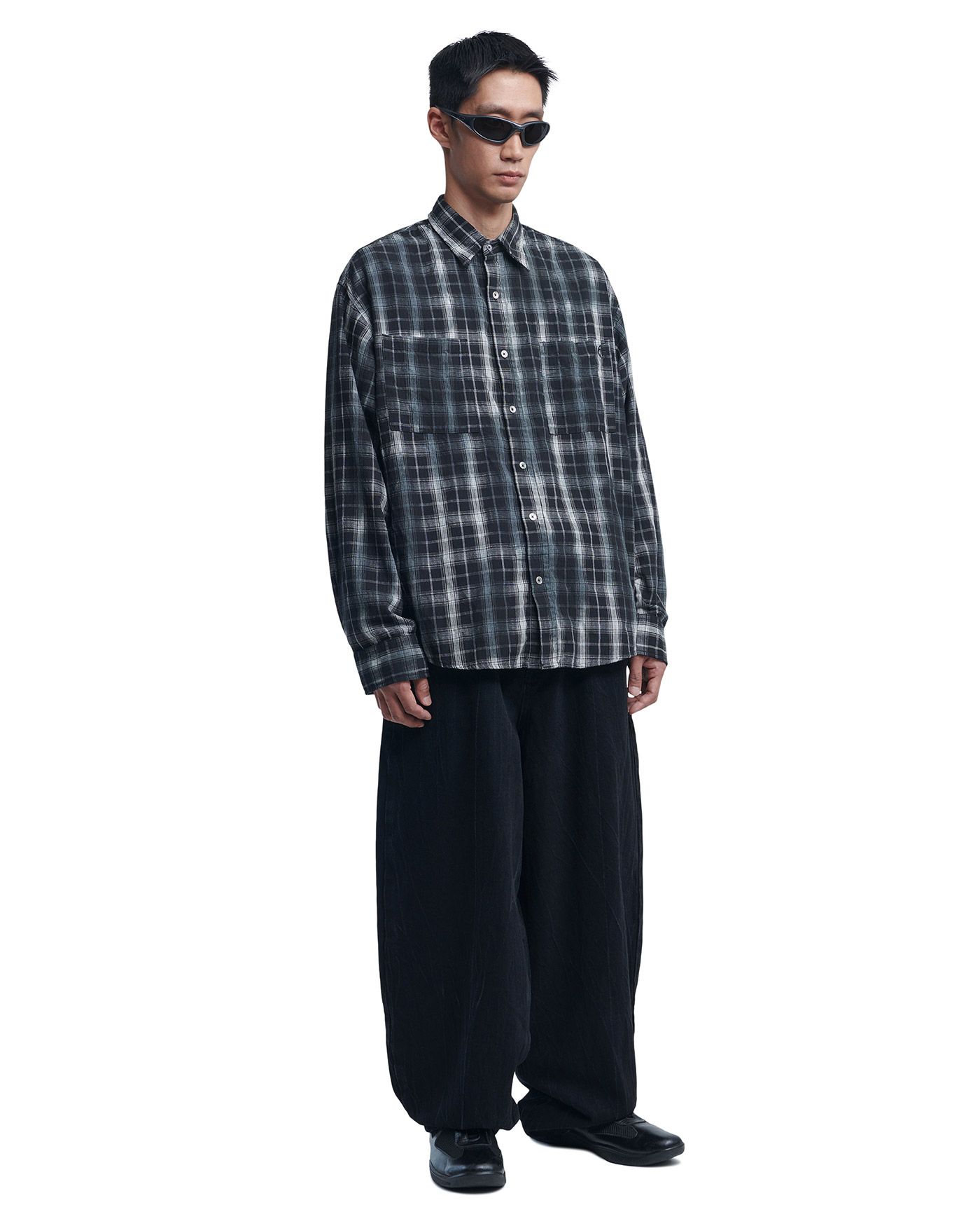 ★MUSINSA STANDARD★ Relaxed Ombre Plaid Check Shirt Black R MUSINSA | MUSINSA STANDARD Relaxed Ombre Plaid Check Shirt