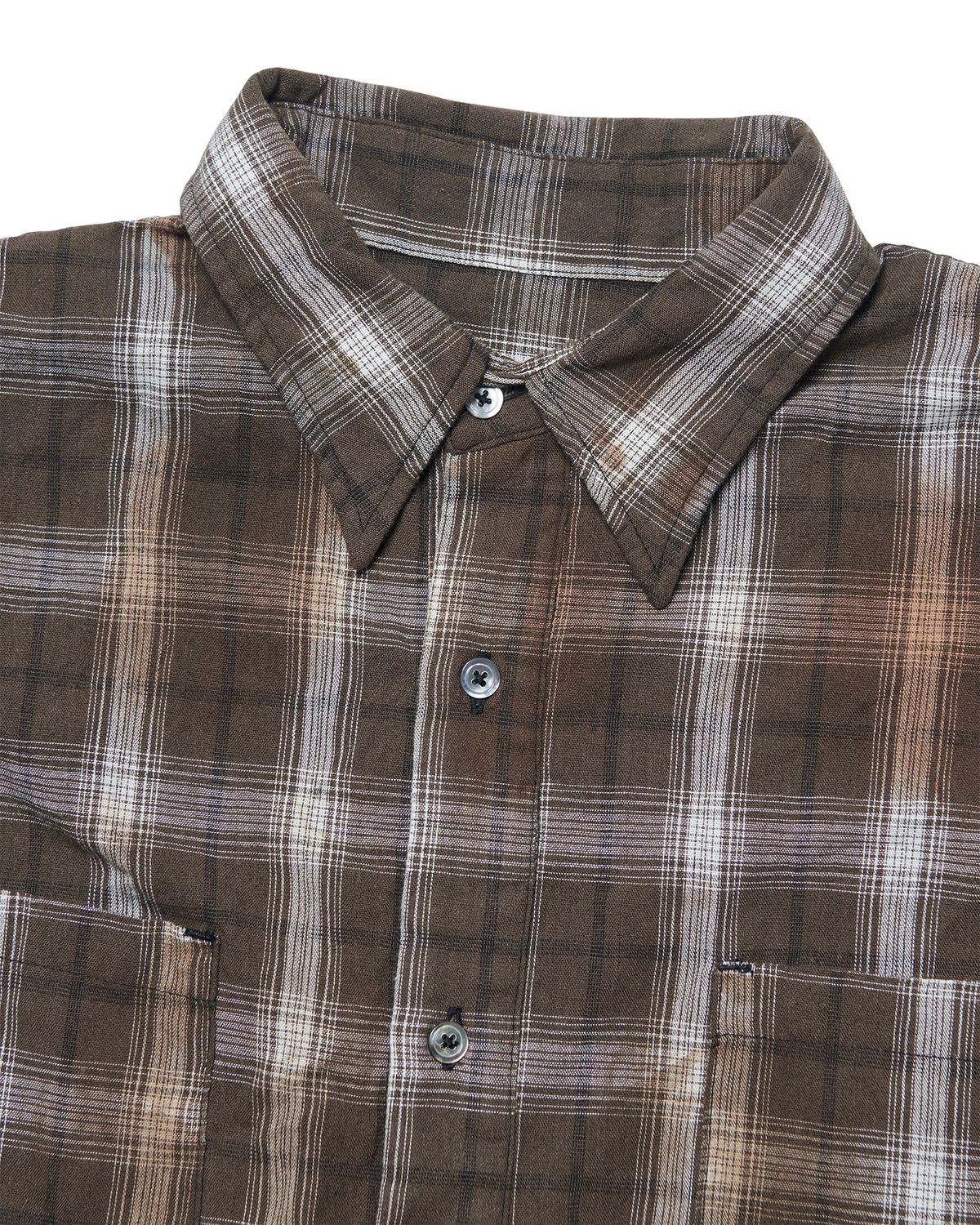 노매뉴얼(NOMANUAL) O.D CHECK SHIRT - BROWN