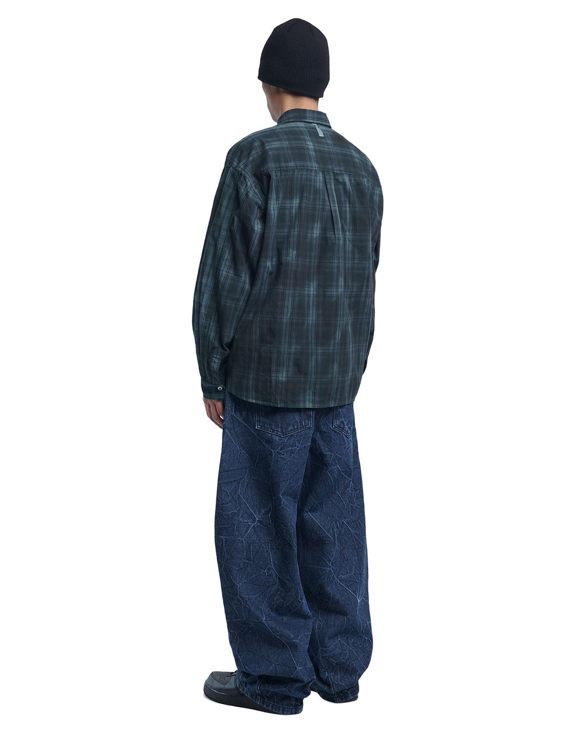 노매뉴얼(NOMANUAL) H.R CHECK SHIRTS - GREEN