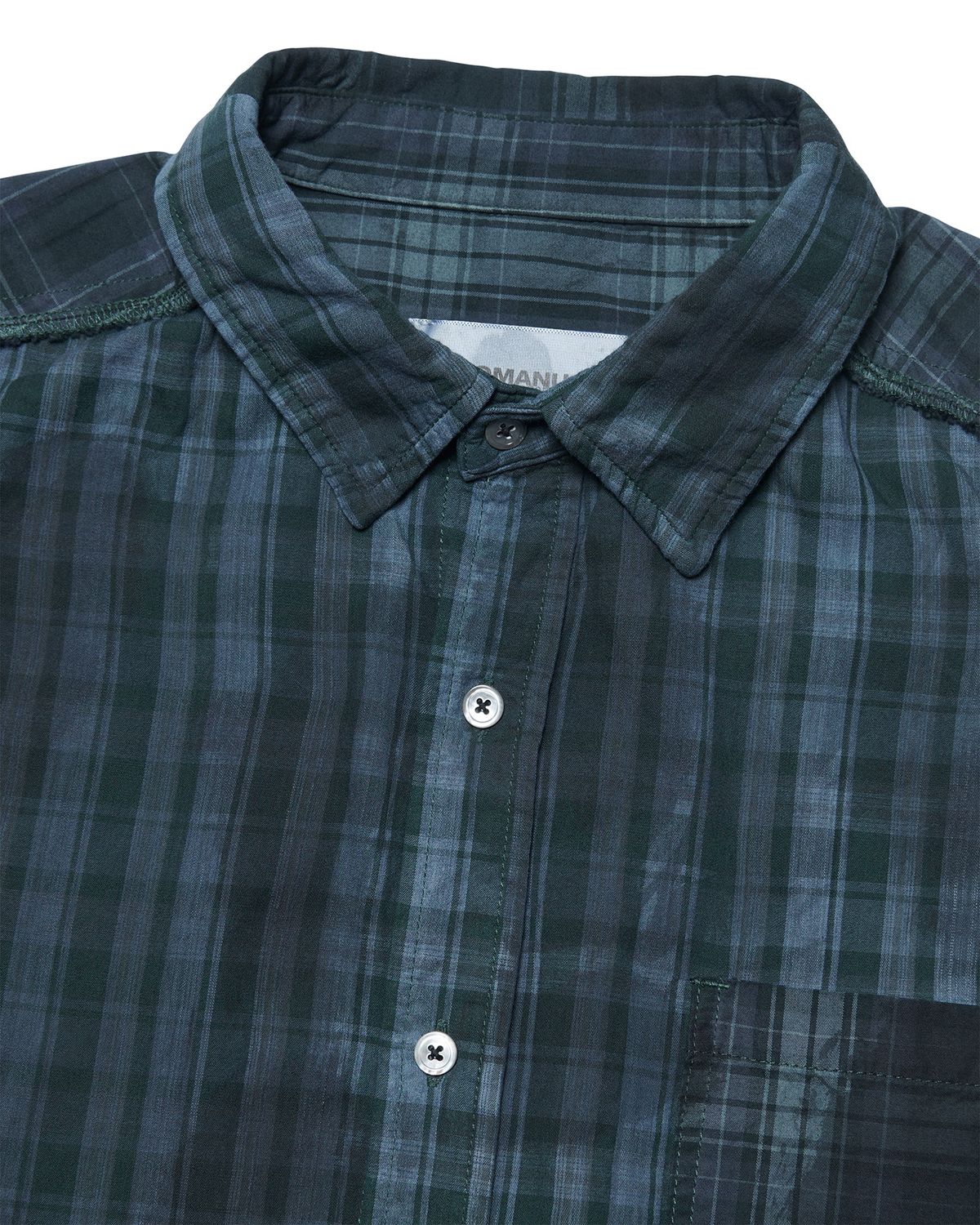 노매뉴얼(NOMANUAL) H.R CHECK SHIRTS - GREEN