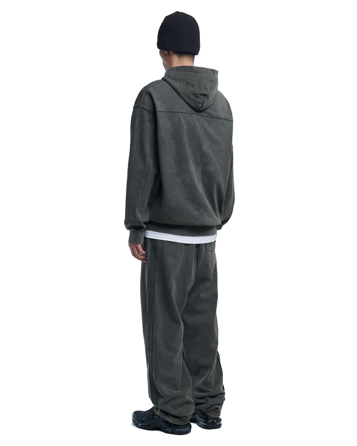 노매뉴얼(NOMANUAL) M.L HOODIE - WASHED CHARCOAL
