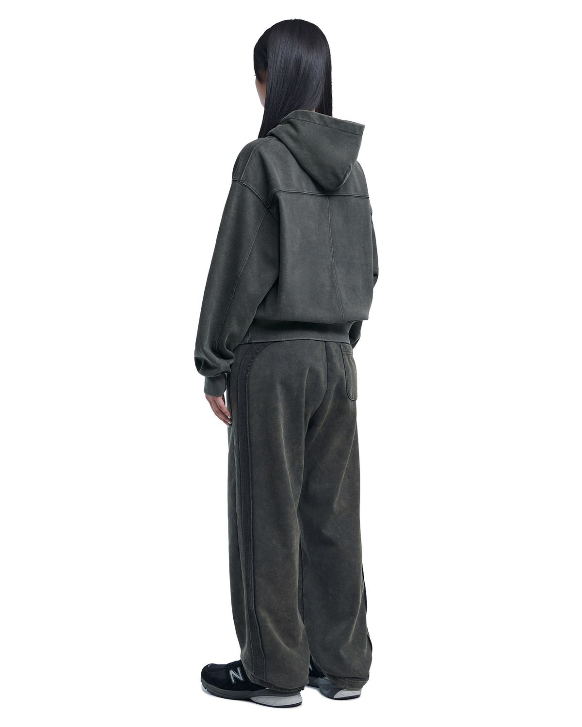 노매뉴얼(NOMANUAL) M.L HOODIE - WASHED CHARCOAL