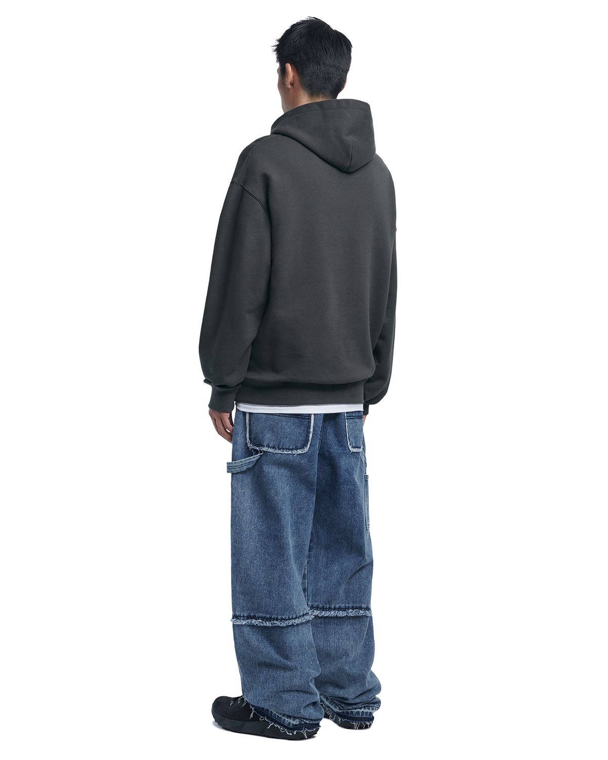 노매뉴얼(NOMANUAL) T.M HOODIE - CHARCOAL
