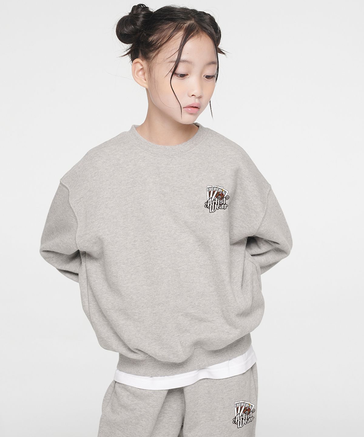 아티스트웨어 키즈(ARTISTWEARKIDS) [ATW] 키즈 킹 오브 스트릿 셋업_GY