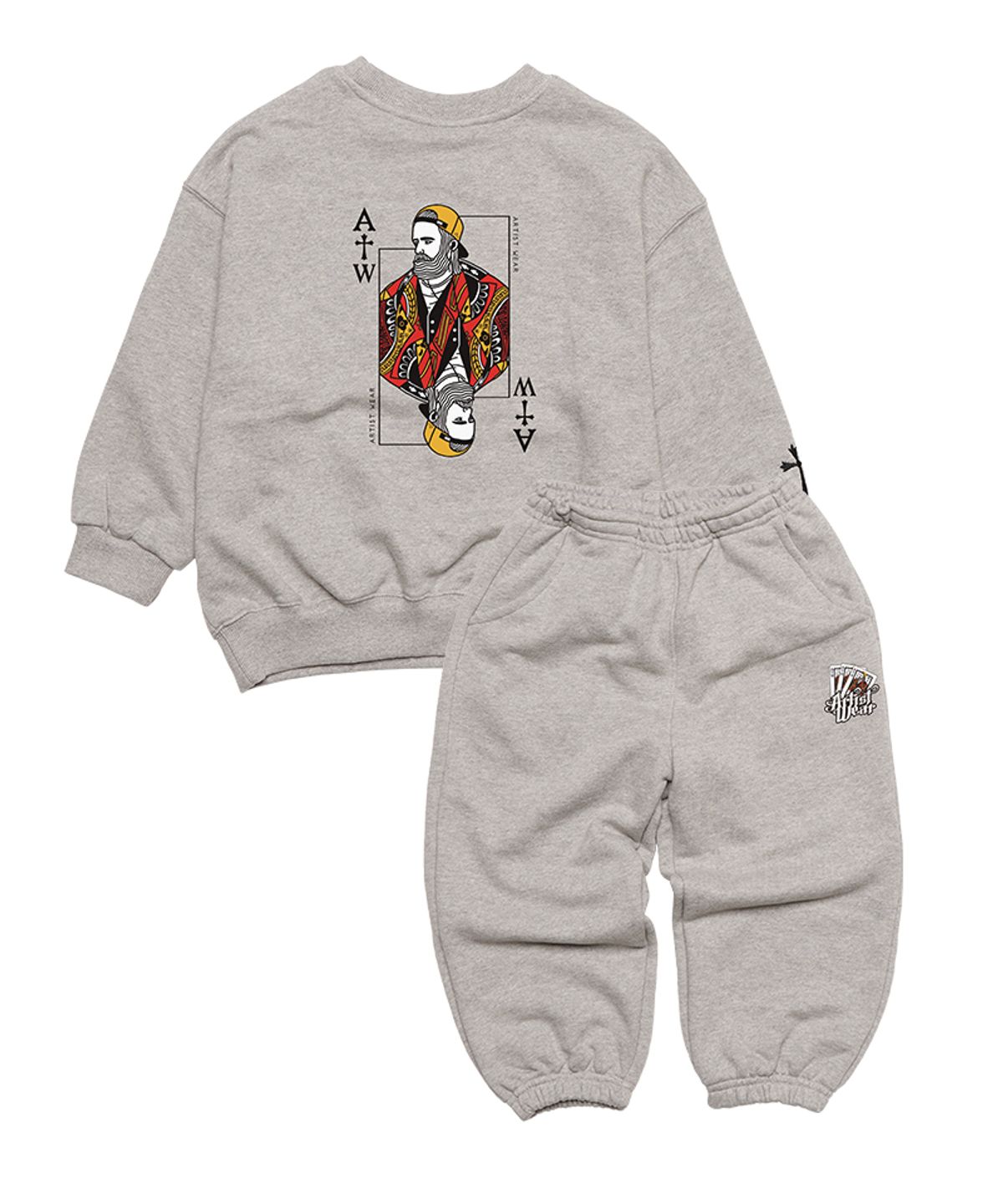 아티스트웨어 키즈(ARTISTWEARKIDS) [ATW] 키즈 킹 오브 스트릿 셋업_GY