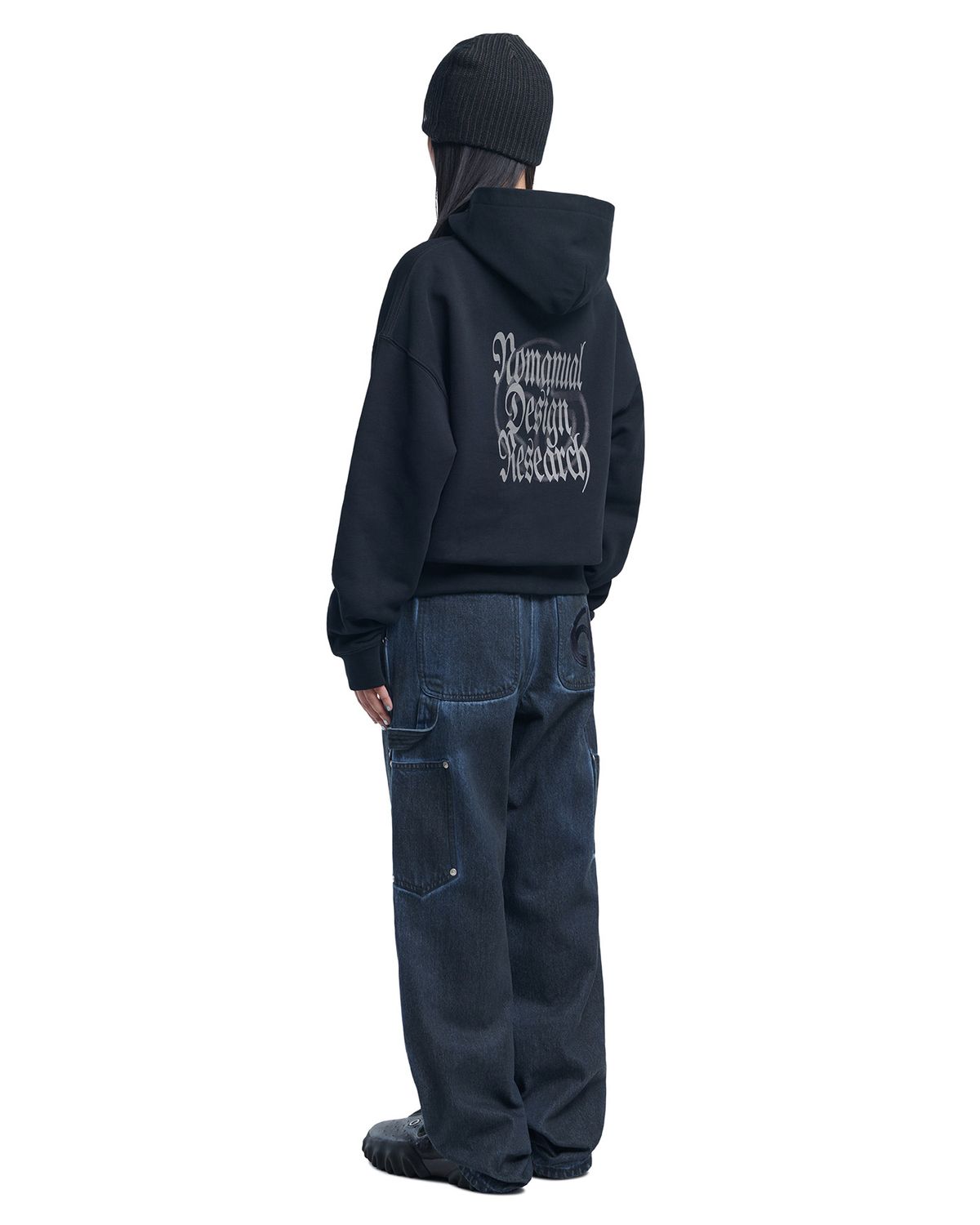 노매뉴얼(NOMANUAL) MANERO HOODIE - BLACK