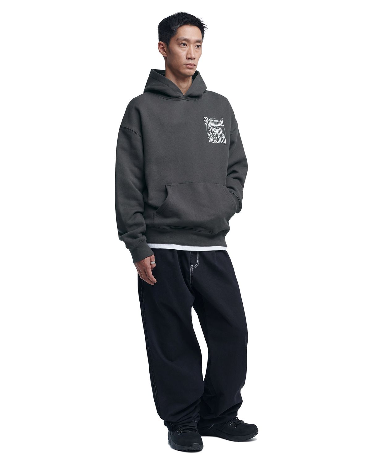 노매뉴얼(NOMANUAL) MANERO HOODIE - CHARCOAL