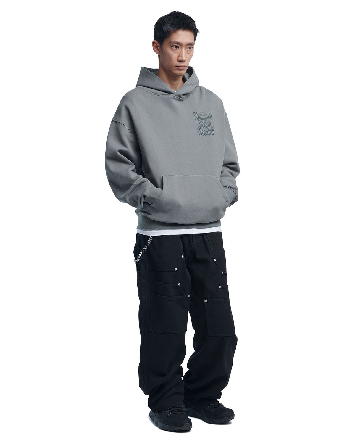 노매뉴얼(NOMANUAL) MANERO HOODIE - GRAY
