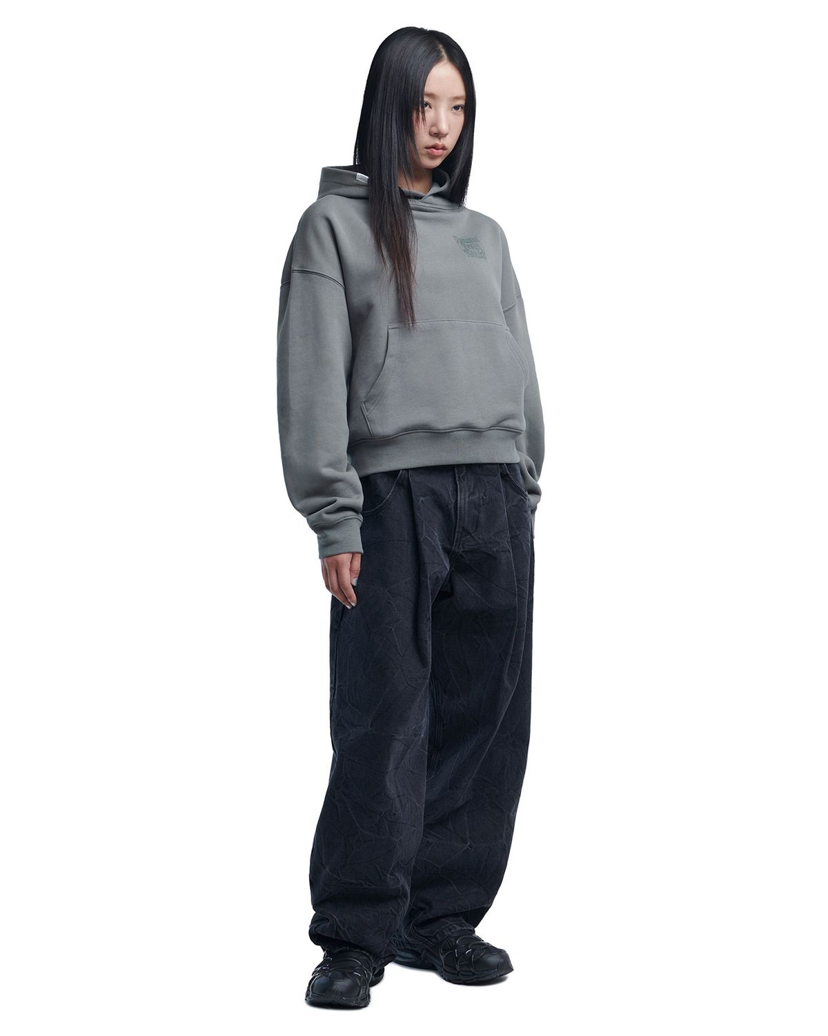 노매뉴얼(NOMANUAL) MANERO HOODIE - GRAY