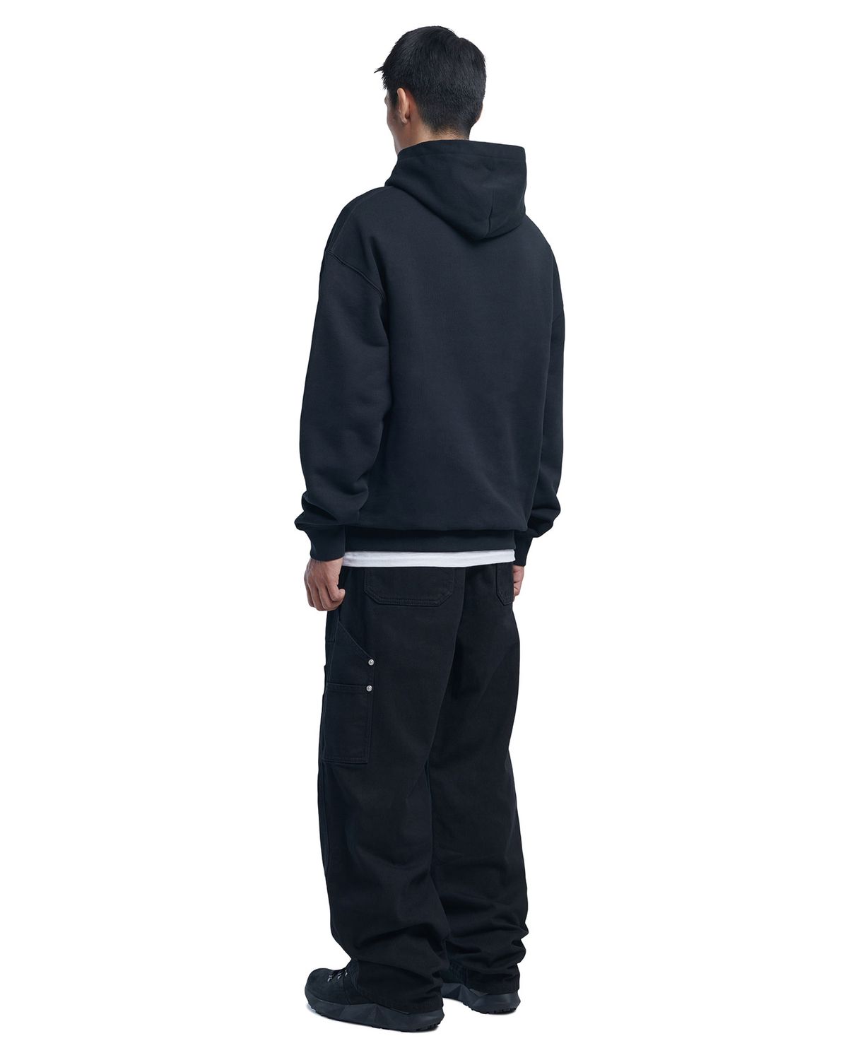 노매뉴얼(NOMANUAL) C.F HOODIE - BLACK