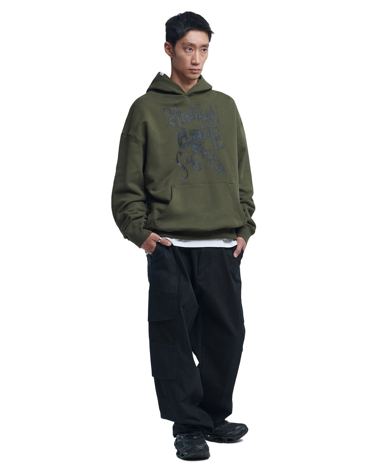 노매뉴얼(NOMANUAL) C.F HOODIE - KHAKI