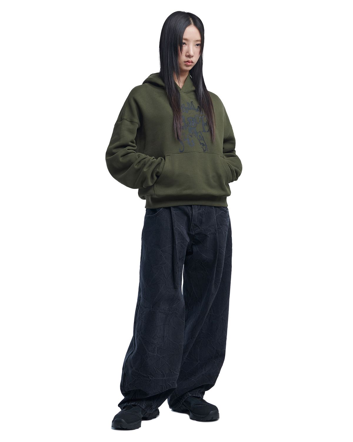 노매뉴얼(NOMANUAL) C.F HOODIE - KHAKI