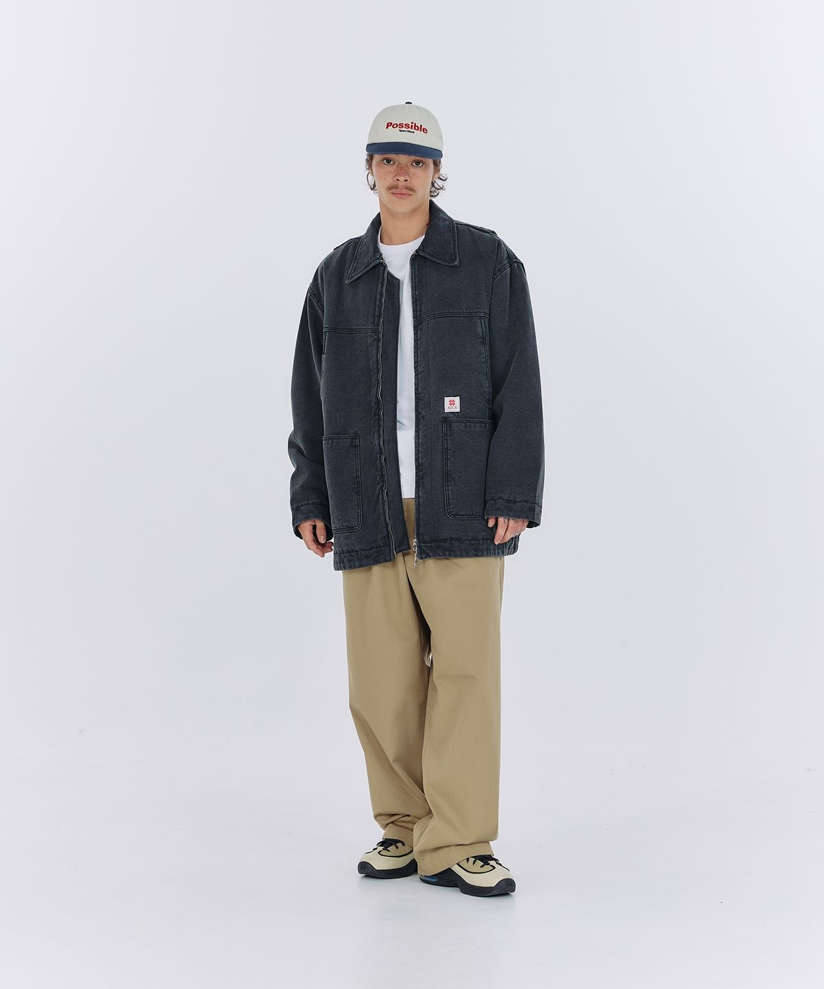 에이카화이트(AECA) AECA VINTAGE PIGMENT FIELD PARKA-BEIGE