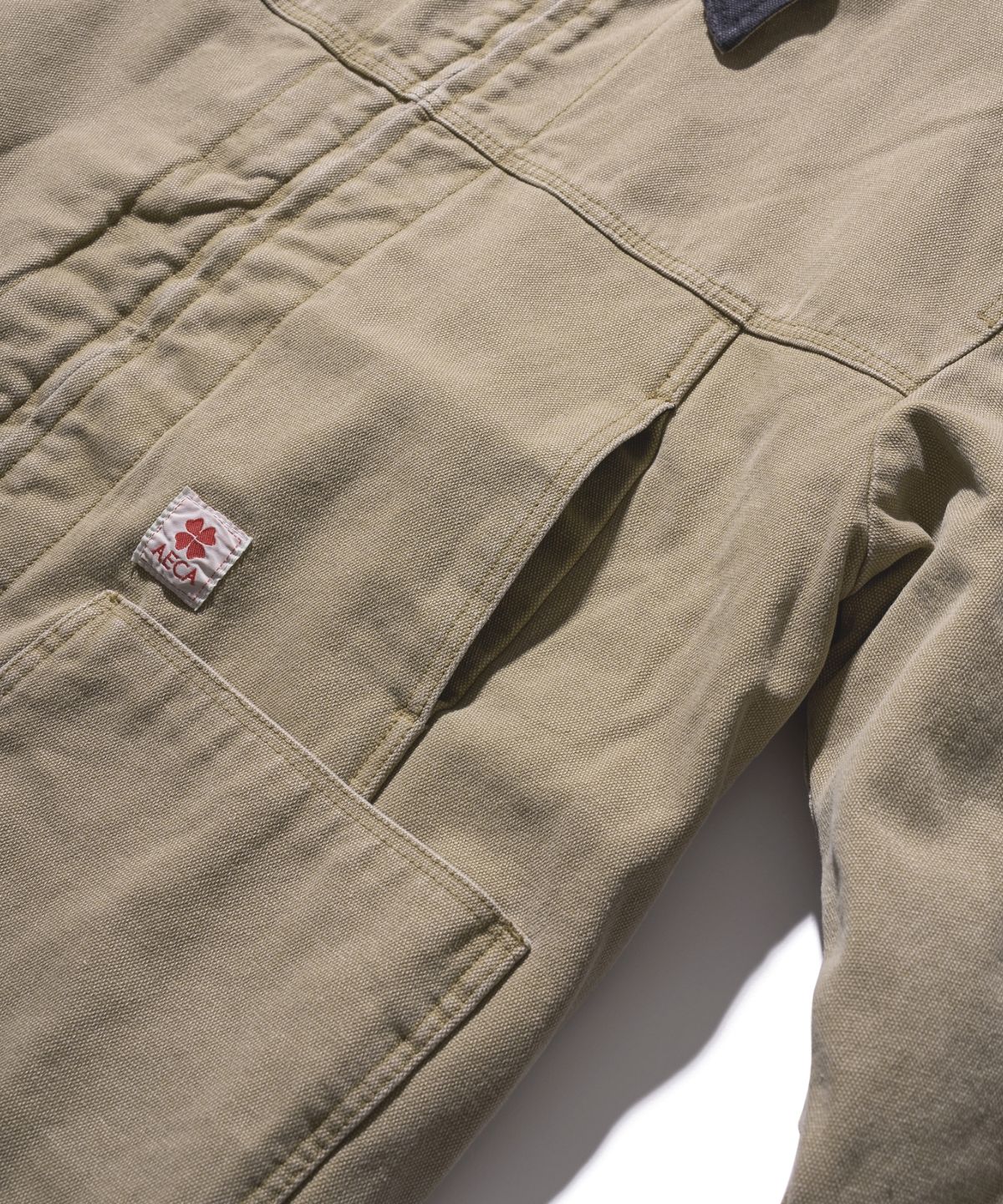 에이카화이트(AECA) AECA VINTAGE PIGMENT FIELD PARKA-BEIGE