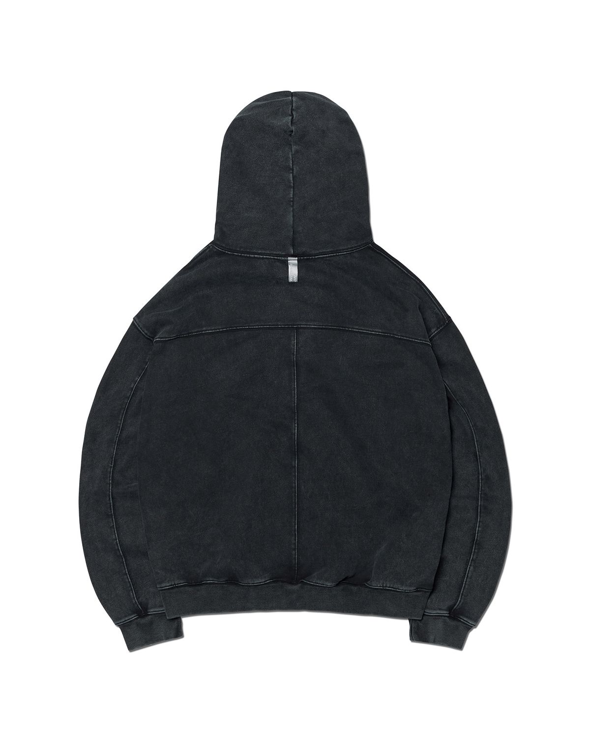 노매뉴얼(NOMANUAL) M.L HOODED ZIP-UP - WASHED BLACK