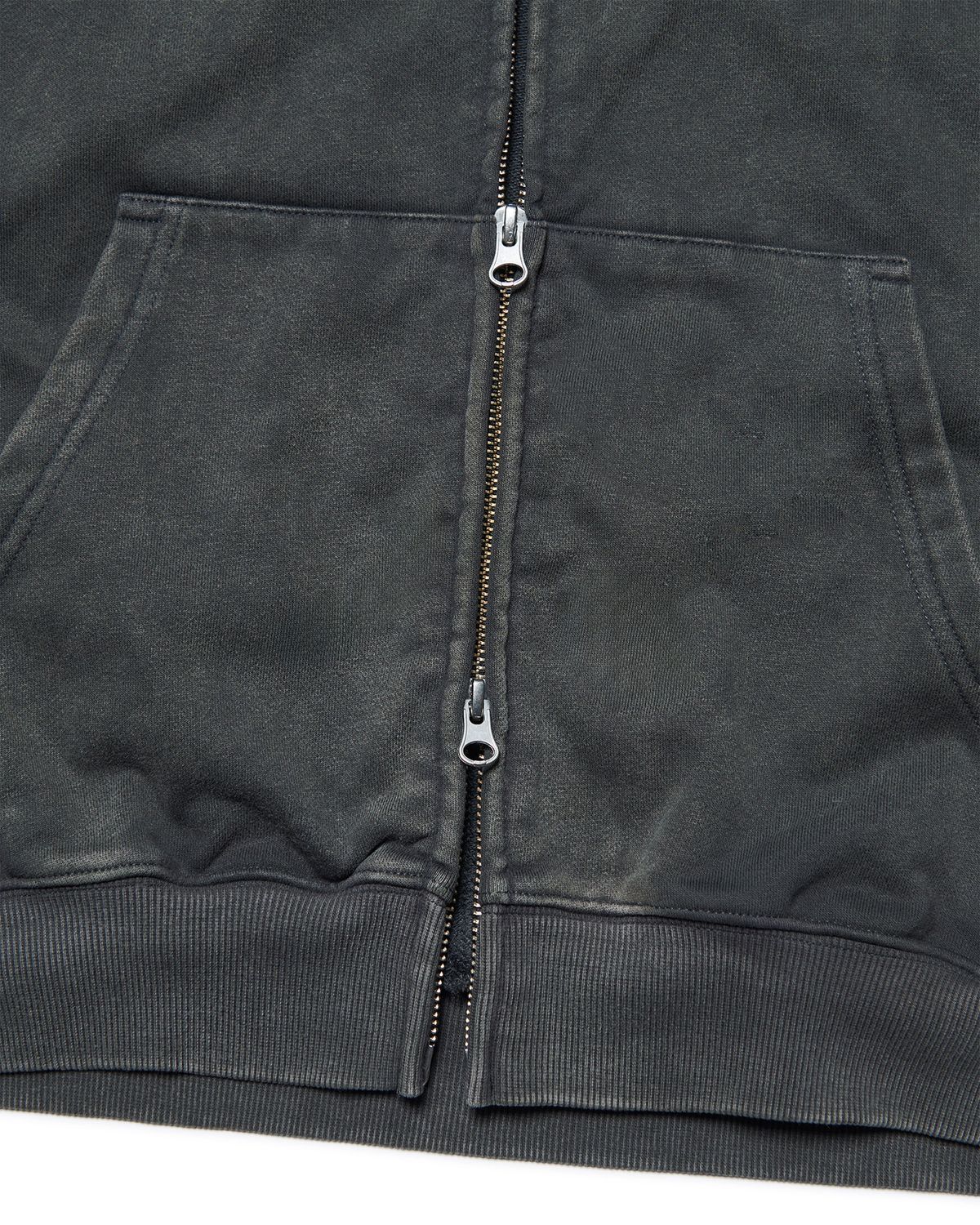 노매뉴얼(NOMANUAL) M.L HOODED ZIP-UP - WASHED CHARCOAL