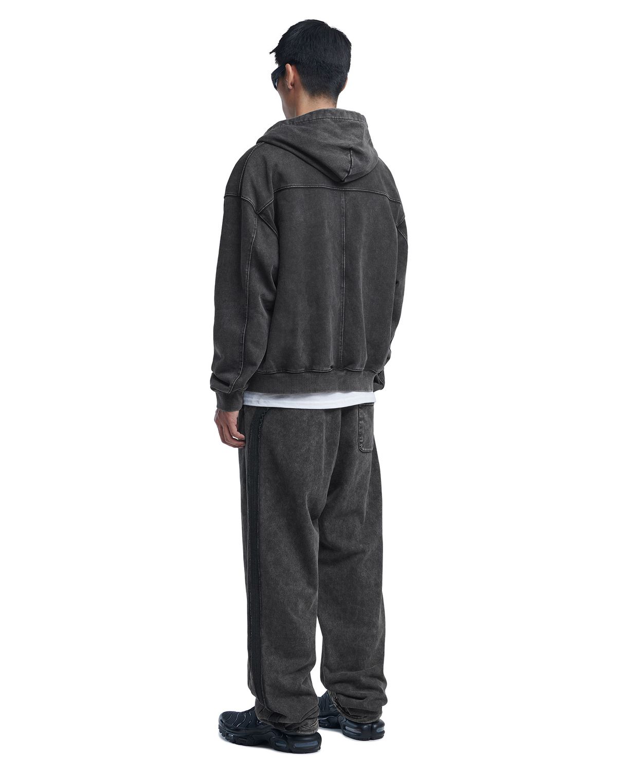 노매뉴얼(NOMANUAL) M.L HOODED ZIP-UP - ASH BROWN