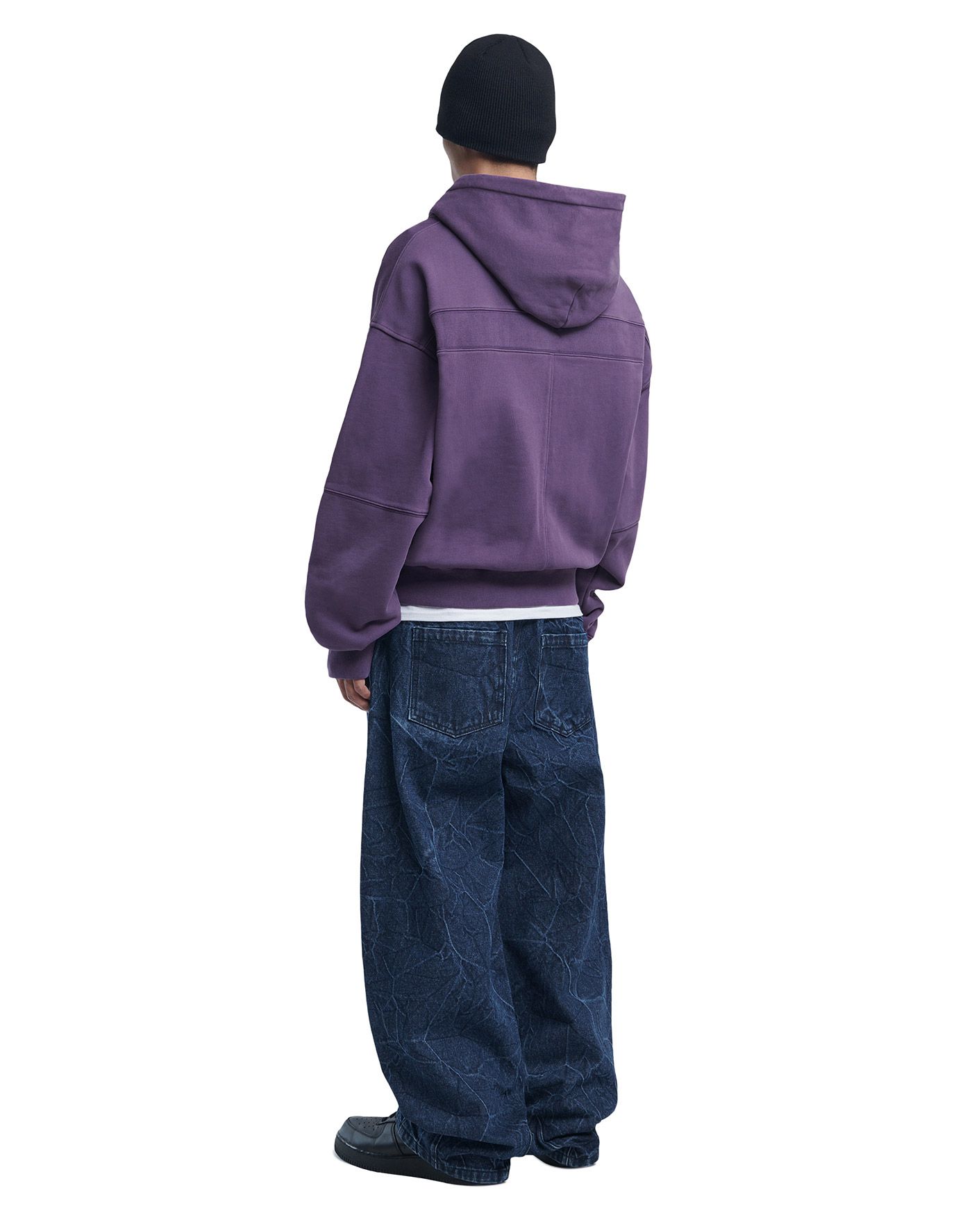 ★NOMANUAL★ OVERDYED NF HOODED ZIPUP DARK PURPLE NM63HD05M MUSINSA公式 | NOMANUAL OVERDYED N.F HOODED ZIP-UP - DARK PURPLE