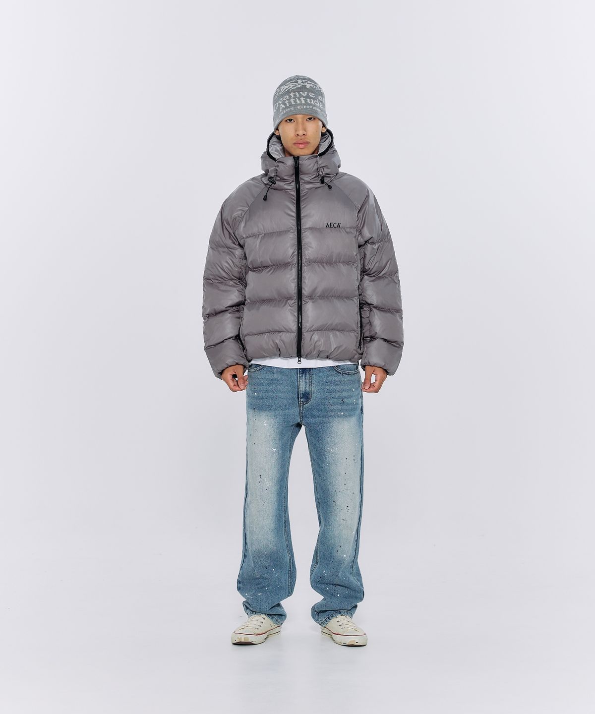 에이카화이트(AECA) AECA RIBSTOP PADDING JUMPER-GREY