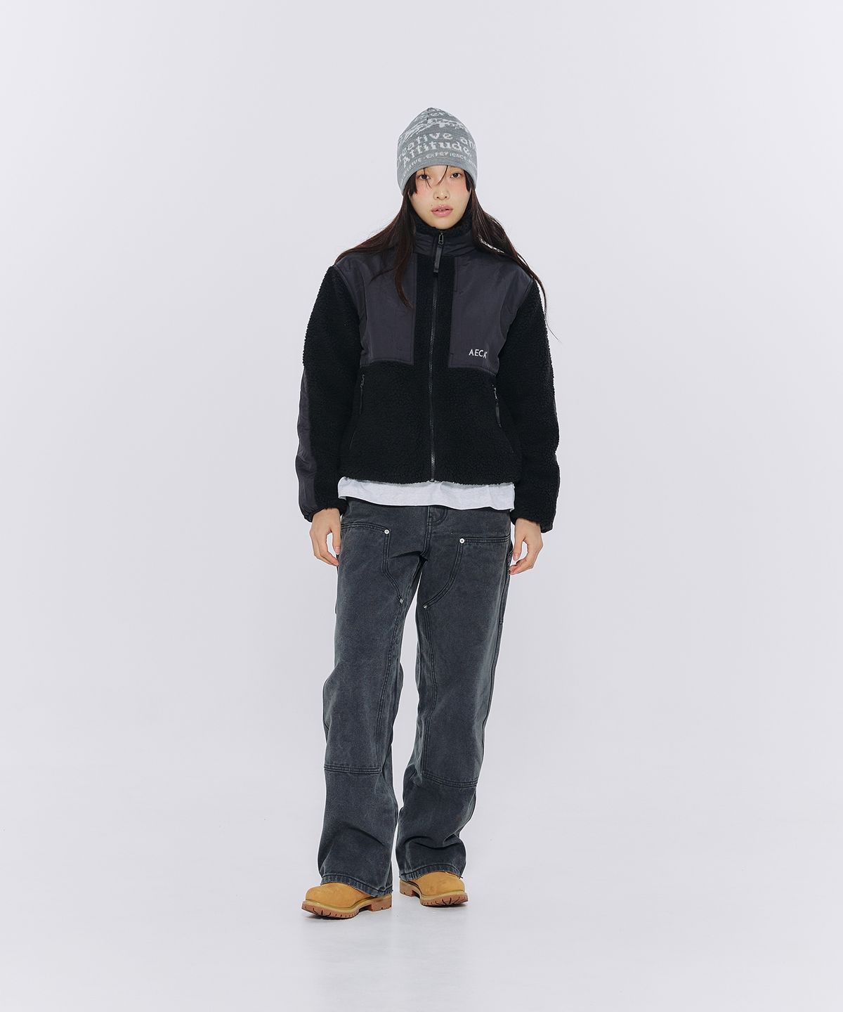 에이카화이트(AECA) AECA STANDARD SHERPA JACKET-BLACK