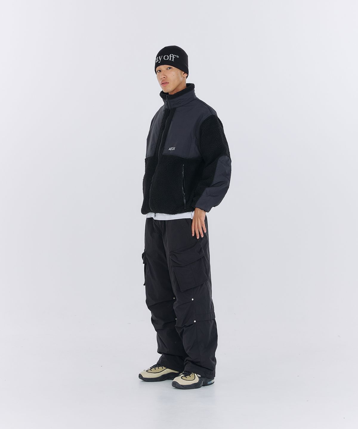 에이카화이트(AECA) AECA STANDARD SHERPA JACKET-BLACK