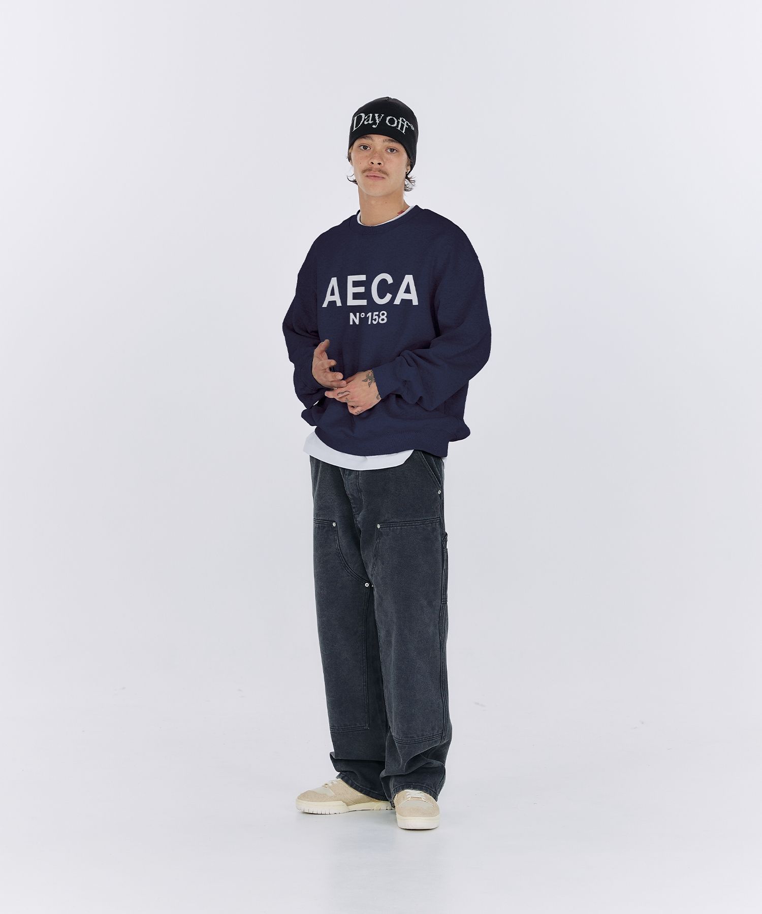 Tシャツ・カットソー AECA WHITE BIG LOGO SWEATSHIRTMELANGE OATMEAL AWCMFWBDTSSSO0 MUSINSA公式 | AECA WHITE BIG LOGO SWEATSHIRT-MELANGE OATMEAL