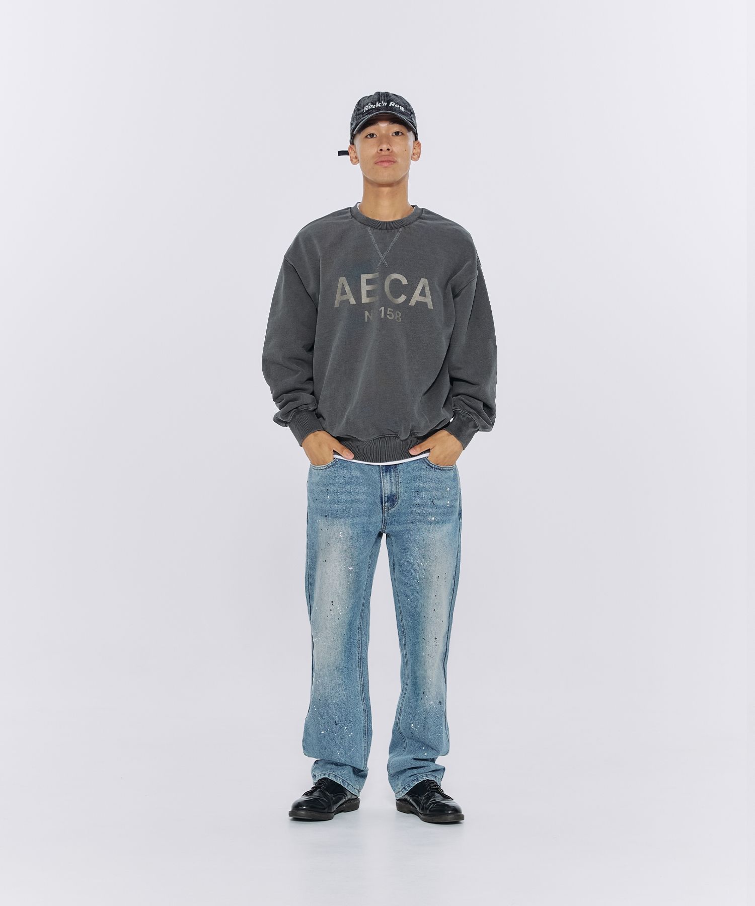 Tシャツ・カットソー AECA WHITE BIG LOGO SWEATSHIRTMELANGE OATMEAL AWCMFWBDTSSSO0 MUSINSA公式 | AECA WHITE BIG LOGO SWEATSHIRT-MELANGE OATMEAL