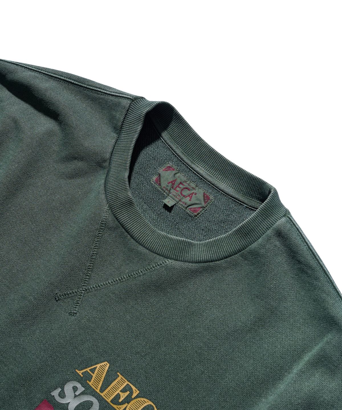 에이카화이트(AECA) AECA SOCIAL BALANCE SWEAT SHIRTS-WASHED GREEN