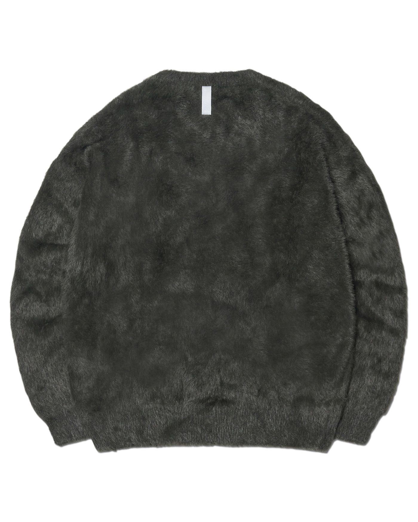 MUSINSA公式 | NOMANUAL CROPPED HAIRY KNIT - KHAKI