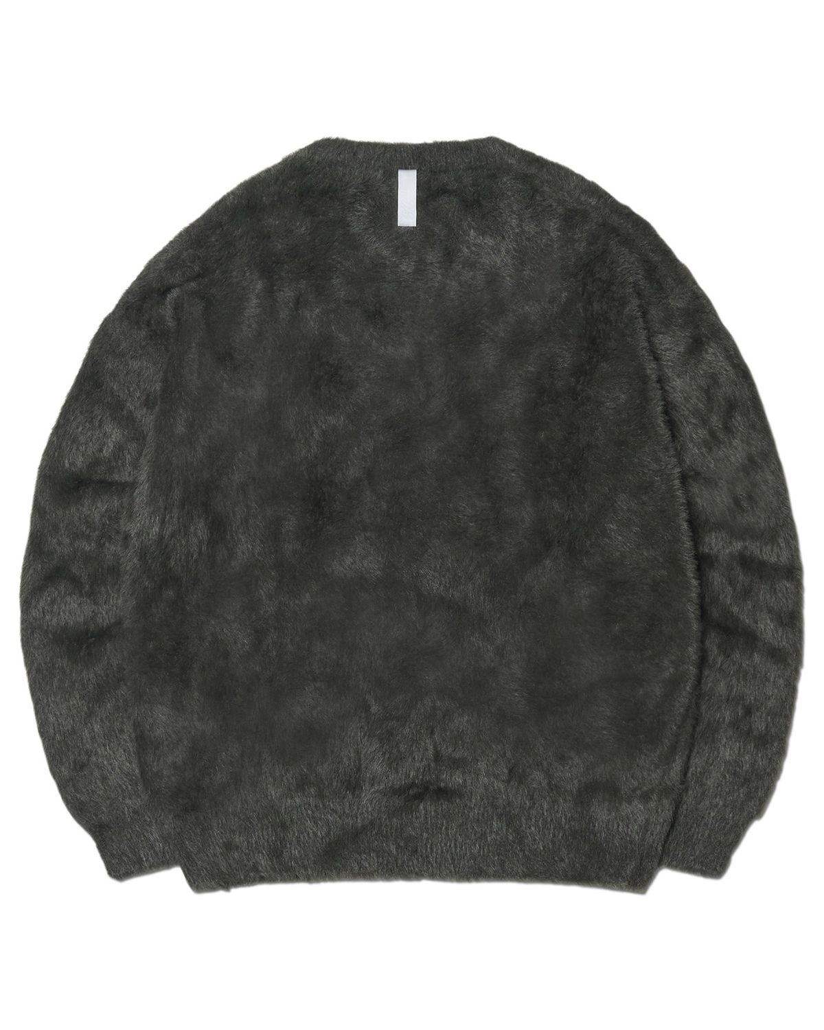 노매뉴얼(NOMANUAL) CROPPED HAIRY KNIT - KHAKI