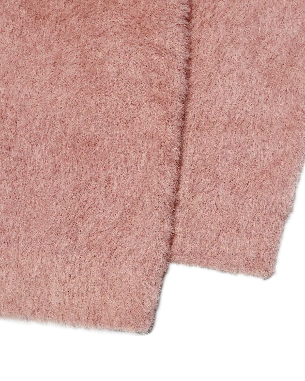 노매뉴얼(NOMANUAL) CROPPED HAIRY KNIT - PEACH