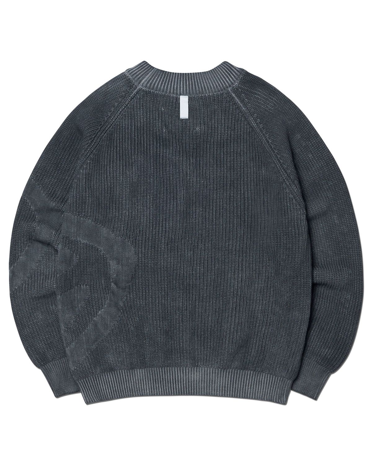 노매뉴얼(NOMANUAL) L.S WASHED KNIT - WASHED BLACK