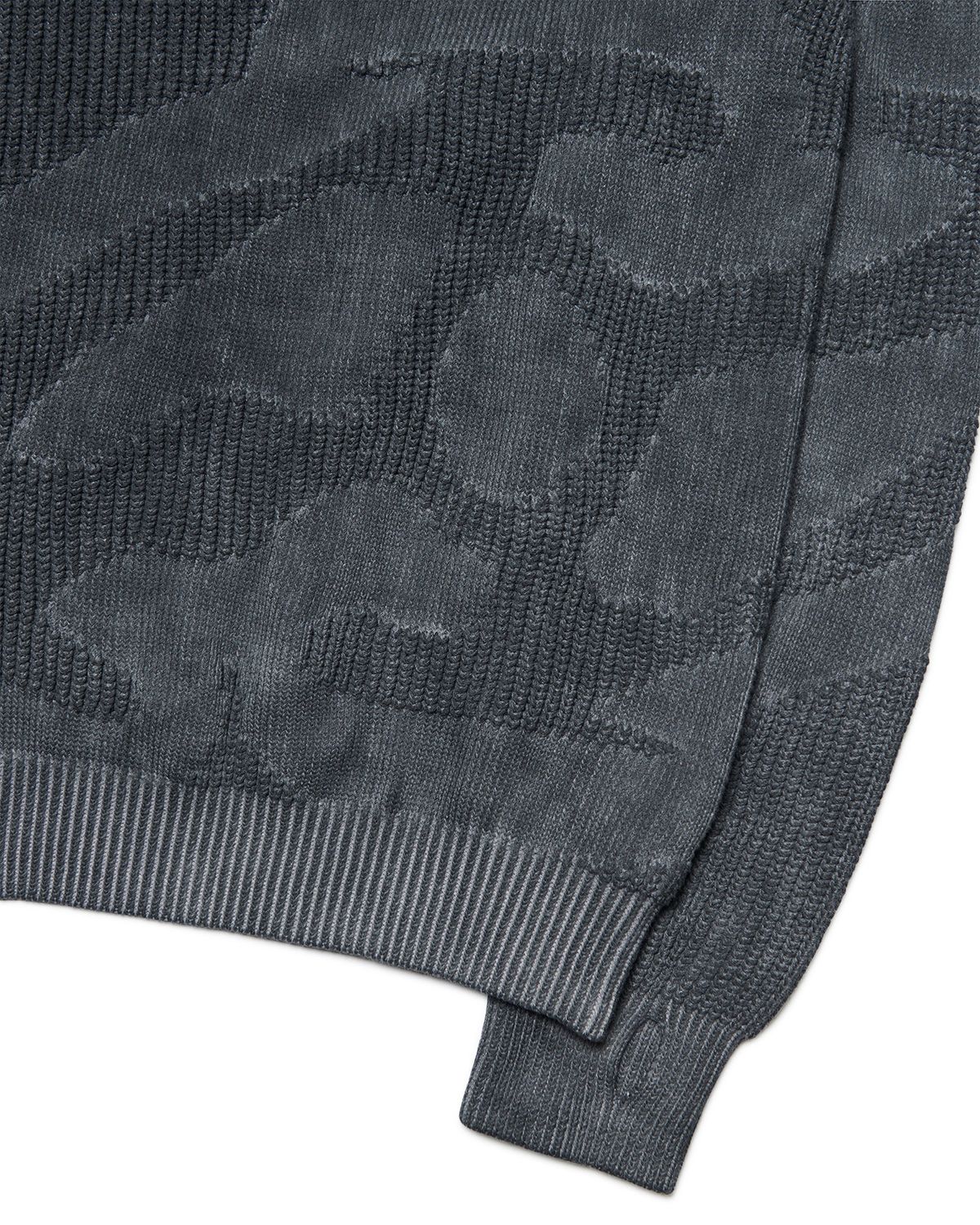 노매뉴얼(NOMANUAL) L.S WASHED KNIT - WASHED BLACK