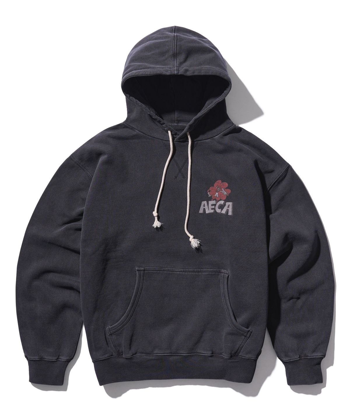 에이카화이트(AECA) CLOVER HOLIDAY HOODIE SWEAT-WASHED CHARCOAL