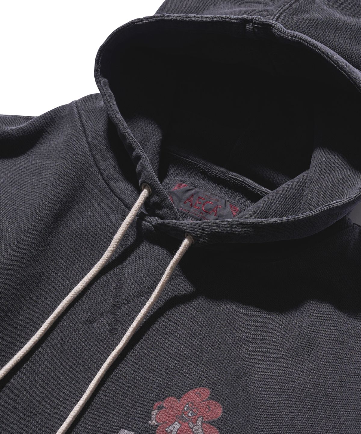 에이카화이트(AECA) CLOVER HOLIDAY HOODIE SWEAT-WASHED CHARCOAL