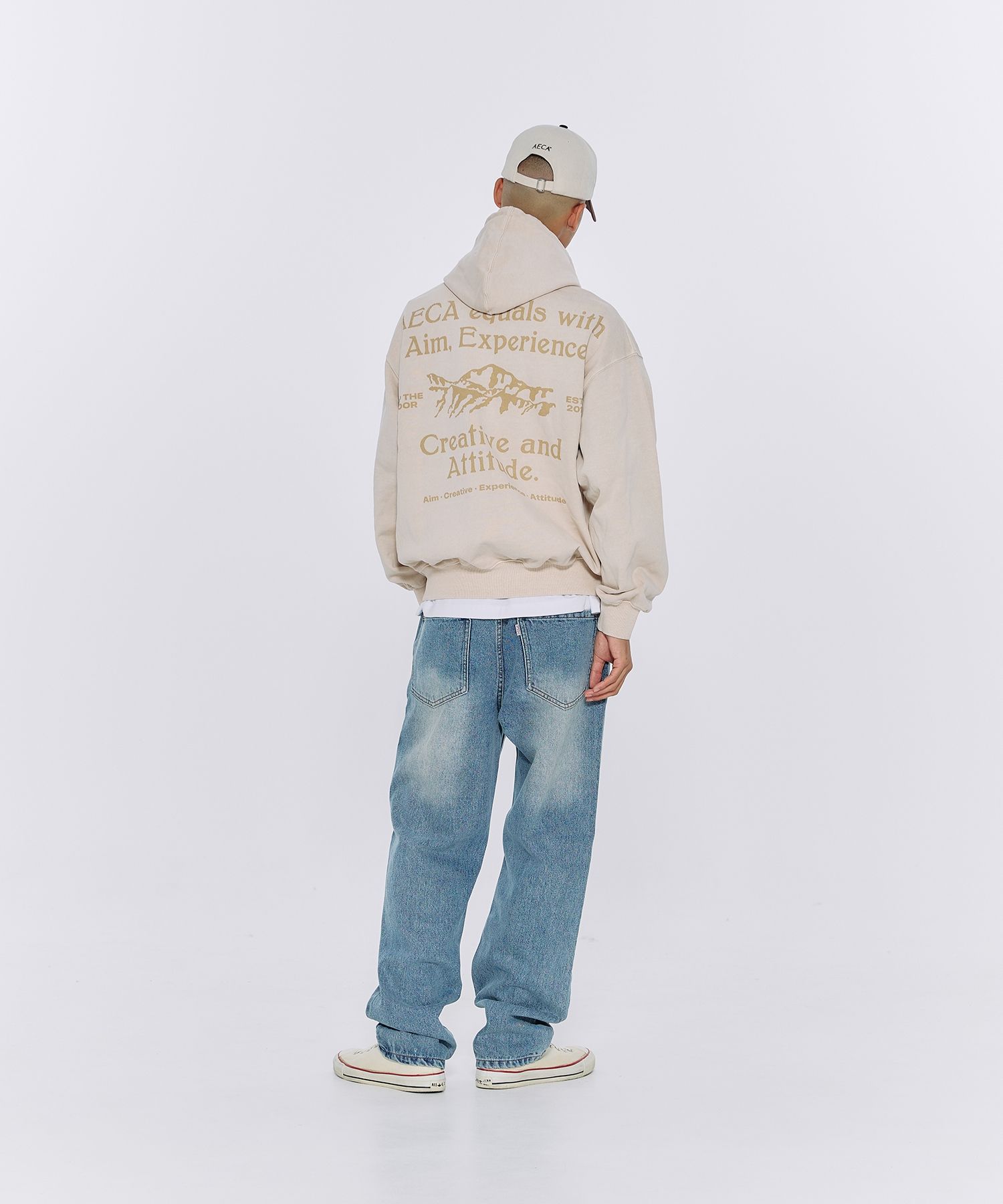 ◆AECA WHITE SOCIAL BALANCE SWEAT SHIRTS◆ MUSINSA | AECA WHITE AECA MOUNTAIN HOODIE SWEAT-WASHED CREAM