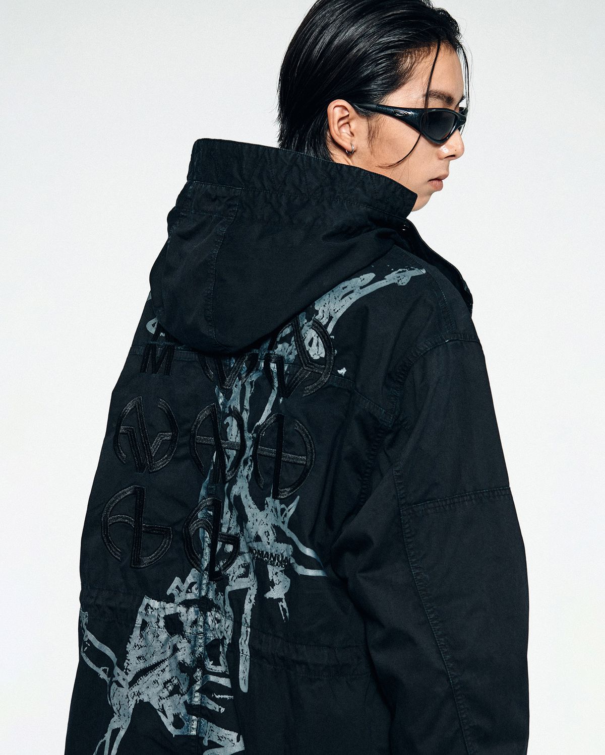 노매뉴얼(NOMANUAL) HOODED G.P FIELD JACKET - CHARCOAL